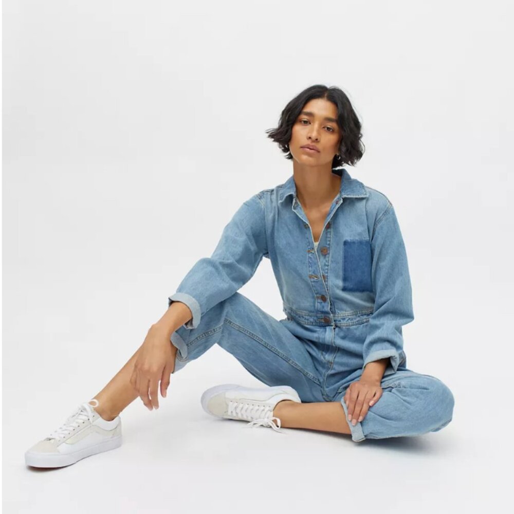 Women's Billabong x Wrangler Denim Jumpsuit Size L